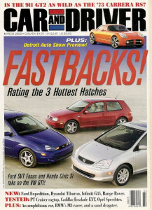 CAR & DRIVER 2002 MAR - SUBARU RACING, SHAY CLARK